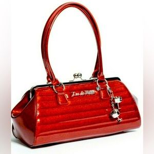 Lux De Ville Red Rum Sparkle Viva Limited Edition Kiss Purse
